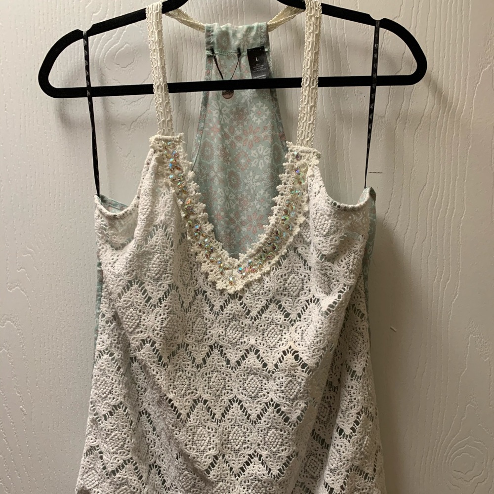 Buckle BKE tank top with rhinestone accents